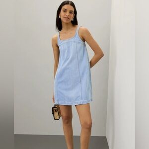 NWT Madewell Denim A Line Dress Fit Flare Denim Mini Dress 00